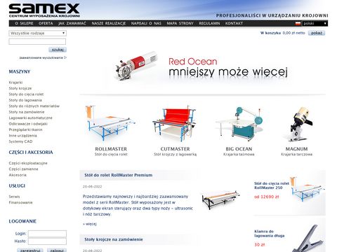 Samex.com.pl - stoły do odcinania tkanin