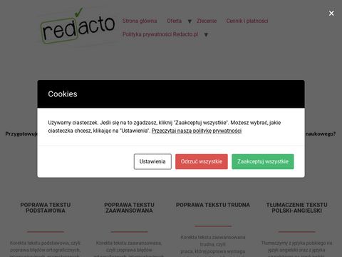 Redacto.pl - korekta tekstów