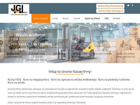 Jgl.pl kurs wózek widłowy Kraków