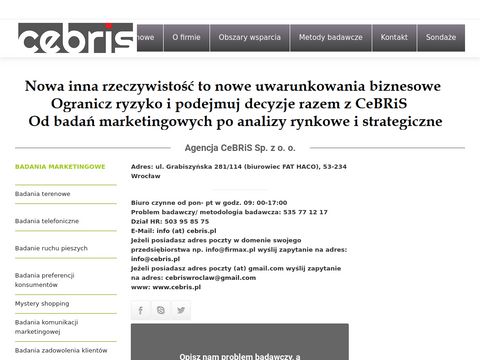 Cebris.pl badania marketingowe
