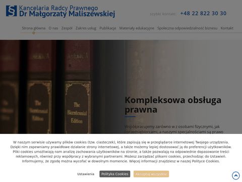 M. Maliszewska dochodzenie roszczeń Warszawa