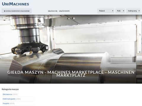 Unimachines.pl giełda maszyn