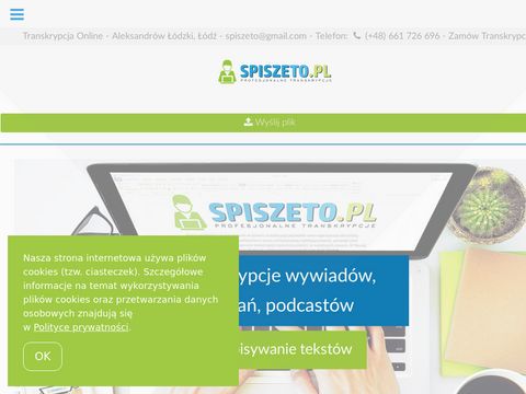Spiszeto.pl transkrypcje