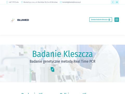 Zbadajkleszcza.pl innowacyjna diagnostyka