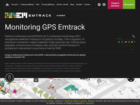 Emtrack.eu monitoring GPS koparek