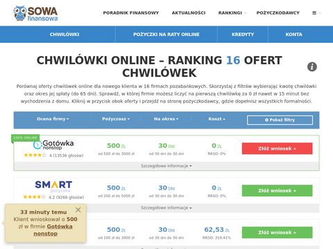 Lowcachwilowek.pl przez internet