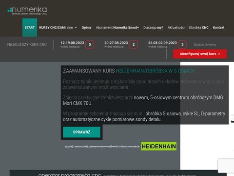 Numerika.pl kurs CNC od podstaw