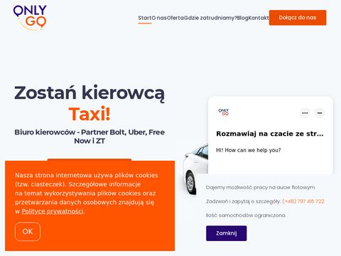 Onlygo.pl partner Uber Bolt i FreeNow