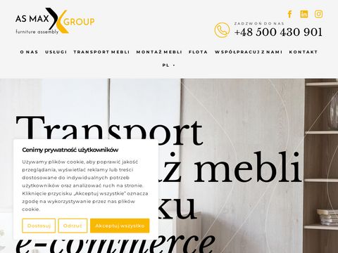 Asmaxgroup.com - transport mebli