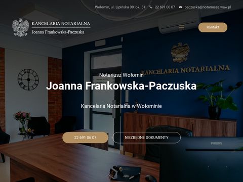 Frankowska-paczuska.pl notariusz w Wołominie