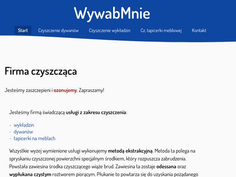 Wywabmnie.pl czyszczenie wykładzin