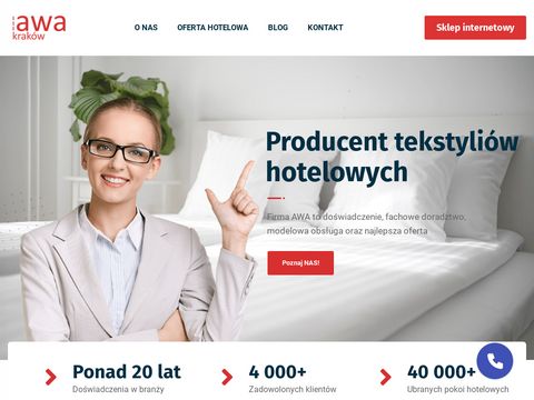 AWA Kraków pościele tekstylia hotelowe