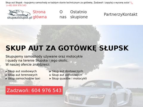 Skupautslupsk.pl za gotówkę